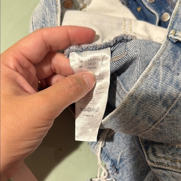 We The Free High Rise Distressed, Raw Hem Jean Shorts - Picture 7 of 9